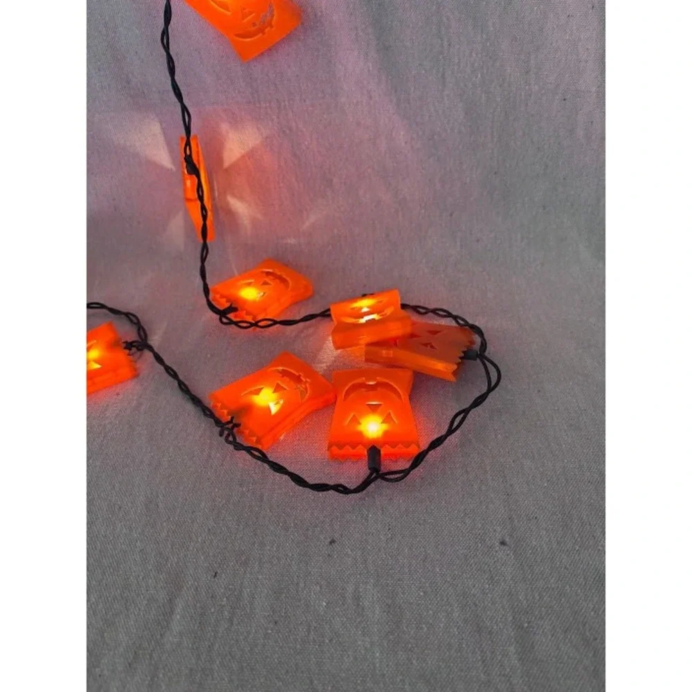 Halloween String of 19 Lights Jack O Lantern Pumpkin‎ Decorations Holiday Decor